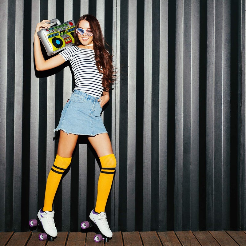 meekoo 3 Pcs Inflatable Boombox Inflatable Radio Boombox 80s 90s Party Decorations 16.5 Inches for Rappers Hip Hop Theme Costume Disco Retro Theme Party Decorations Supplies - Image 4